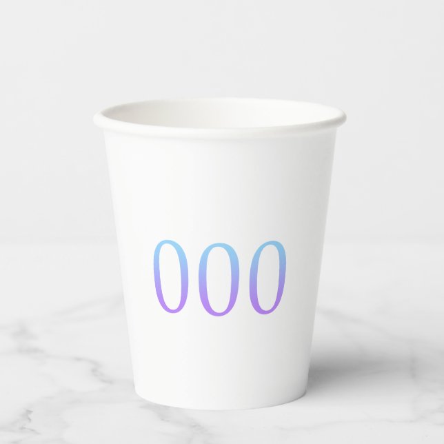 Angel Number 000 - Oneness  Paper Cups (Front)