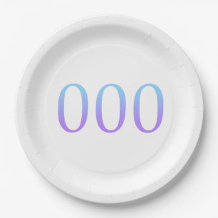 Angel Number 000 - Oneness Paper Plate