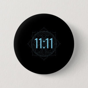 Angel Number 1111 Spiritual Sign Auspicious Lucky  6 Cm Round Badge