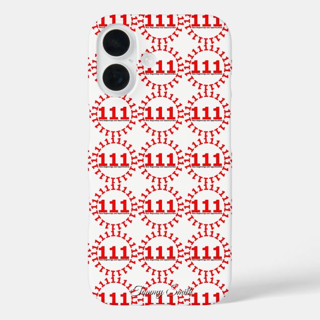 Angel Number 111 Red – Manifest & Attract Case-Mate iPhone Case (Back)