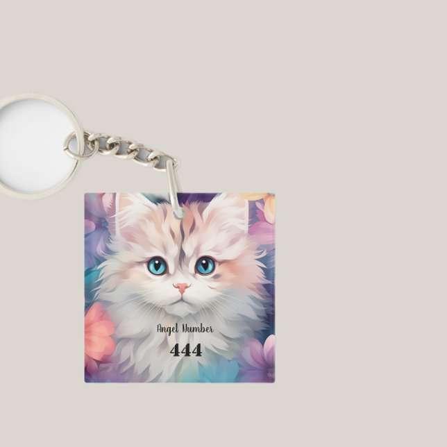 Angel number 444 cat key ring (Creator Uploaded)