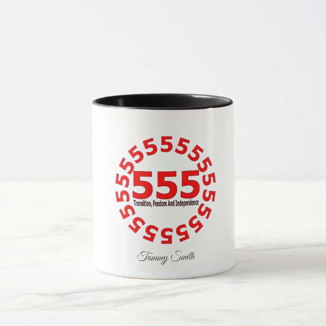 Angel Number 555 - Embrace Change  Mug (Center)