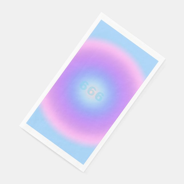 Angel Number 666 Reflect - Angel Numbers Gradient  Napkin (Corner)