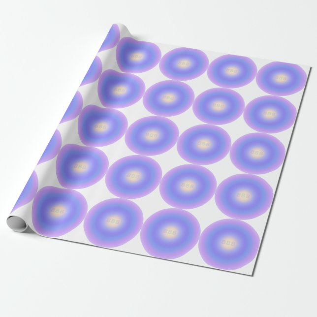 Angel Number 888 Balance - Angel Numbers Gradient  Wrapping Paper (Unrolled)