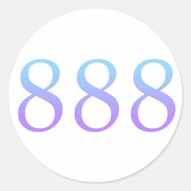 Angel Number 888 - Balance Classic Round Sticker (Front)