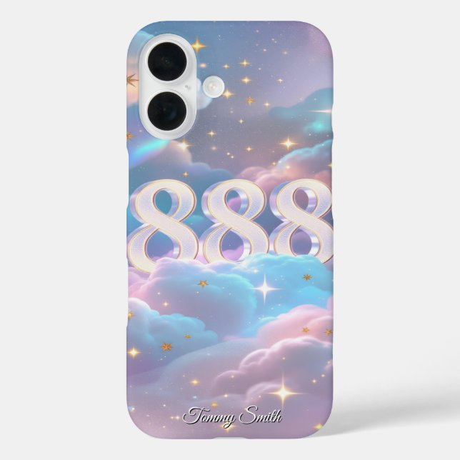 Angel Number 888 – Cosmic Manifestation Case-Mate iPhone Case (Back)