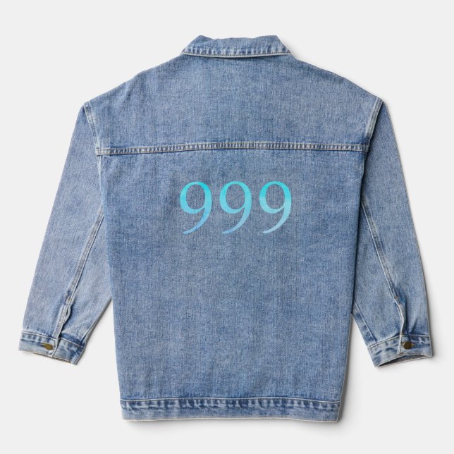 Angel Number 999 - Golden Opportunities  Denim Jacket (Back)