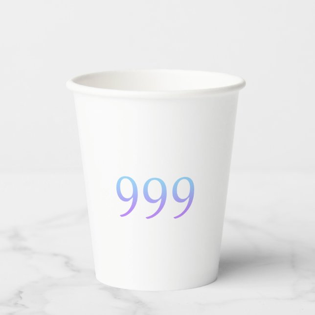 Angel Number 999  Paper Cups (Front)