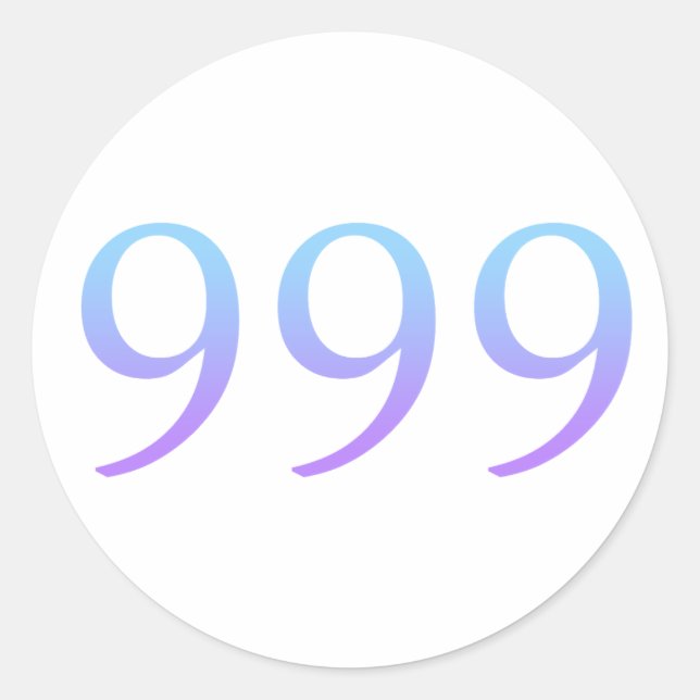 Angel Number 999 - Release Classic Round Sticker (Front)