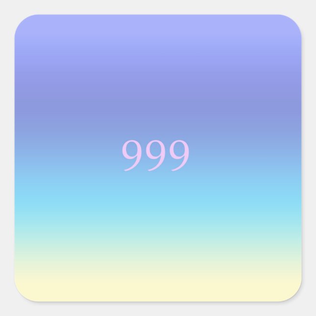 Angel Number 999  Square Sticker (Front)