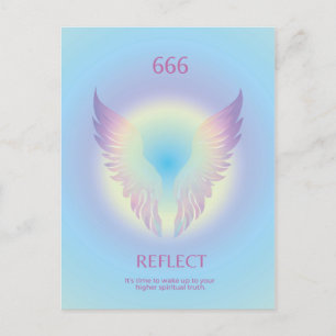 Angel Number Aura 666 Reflect Postcard