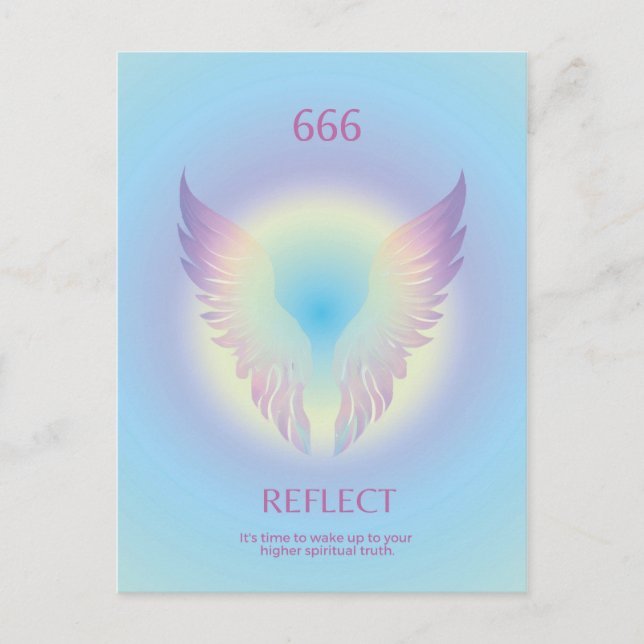 Angel Number Aura 666 Reflect Postcard (Front)