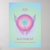 Angel Number Aura Poster 222 Alignment