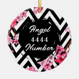 Angel Numberr "4444" Ceramic Tree Decoration