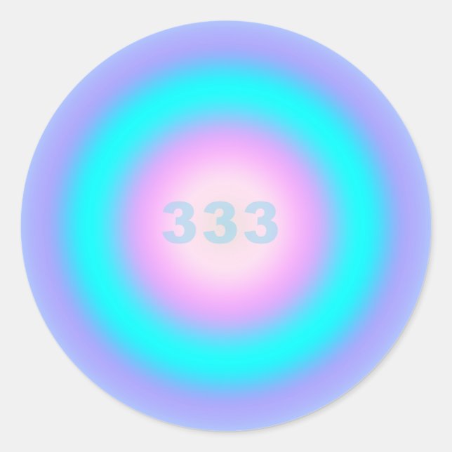 Angel Numbers 333 - Creativity & Action Classic Round Sticker (Front)