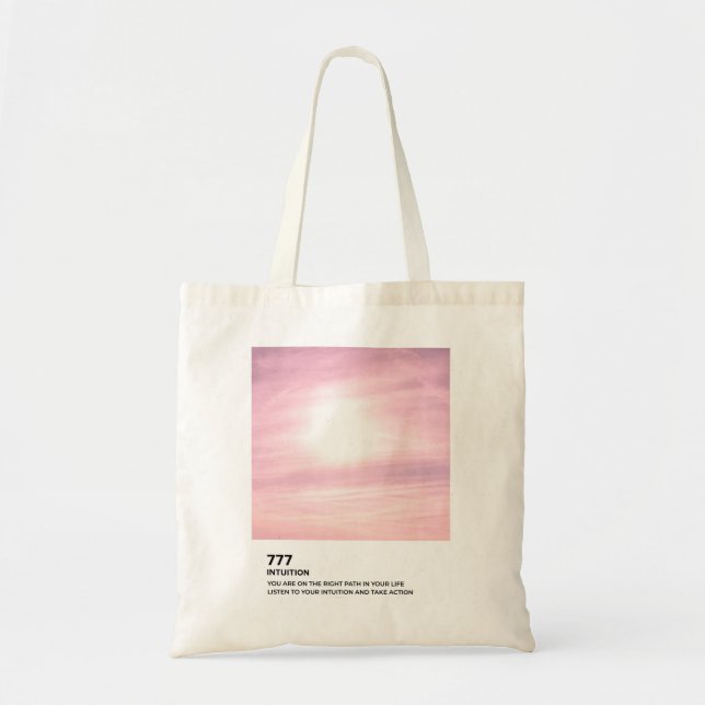 Angel Numbers, Intuition, Angel Number 777 Tote Bag (Front)