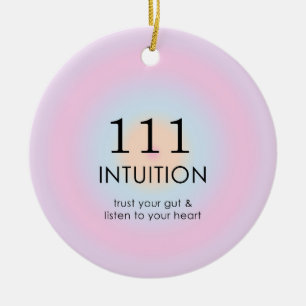Angel Numbers Numerology 111 Intuition   Ceramic Tree Decoration