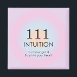 Angel Numbers Numerology 111 Intuition  Magnet<br><div class="desc">Relaxing spiritual ombre design,  featuring angel numbers 111,  a number,  that encourages you to listen to your heart and trust your gut,  and you will be on the right path. Angel numbers 1111 gradient design with meaning and number explanation. Angel numbers gifts.</div>