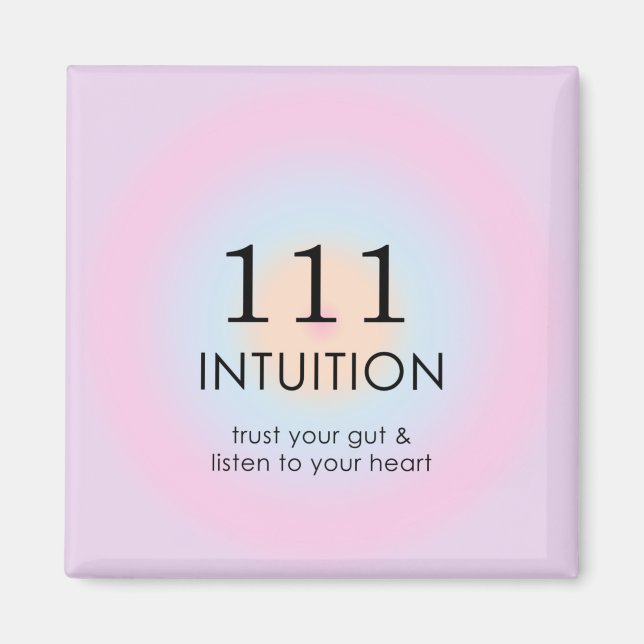 Angel Numbers Numerology 111 Intuition  Magnet (Front)