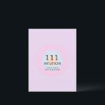 Angel Numbers Numerology 111 Intuition   Postcard<br><div class="desc">Relaxing spiritual ombre design,  featuring angel numbers 111,  a number,  that encourages you to listen to your heart and trust your gut,  and you will be on the right path. Angel numbers 1111 gradient design with meaning and number explanation. Angel numbers gifts.</div>