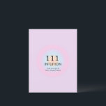 Angel Numbers Numerology 111 Intuition   Postcard<br><div class="desc">Relaxing spiritual ombre design,  featuring angel numbers 111,  a number,  that encourages you to listen to your heart and trust your gut,  and you will be on the right path. Angel numbers 1111 gradient design with meaning and number explanation. Angel numbers gifts.</div>