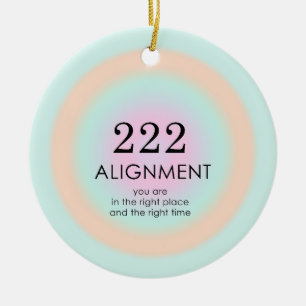 Angel Numbers Numerology 222 Alignment Motivation  Ceramic Tree Decoration