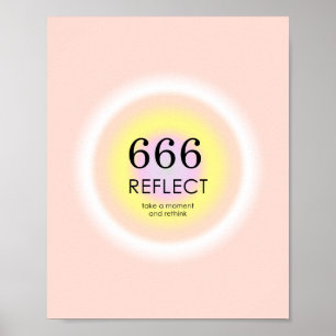 Angel Numbers Numerology 666 Reflect Meaning Poster