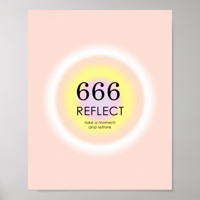 Angel Numbers Numerology 666 Reflect Meaning  Poster (Front)