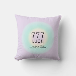 Angel Numbers Numerology 777 Luck   Cushion