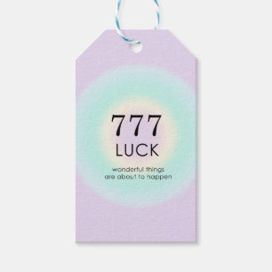 Angel Numbers Numerology 777 Luck   Gift Tags