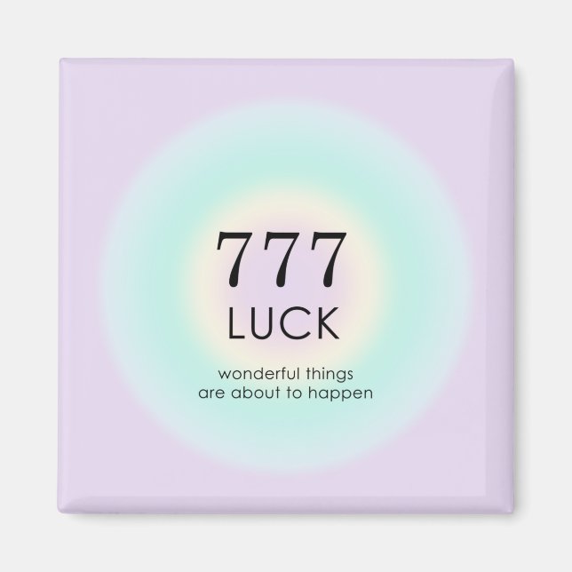 Angel Numbers Numerology 777 Luck  Magnet (Front)