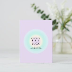 Angel Numbers Numerology 777 Luck Meaning Postcard