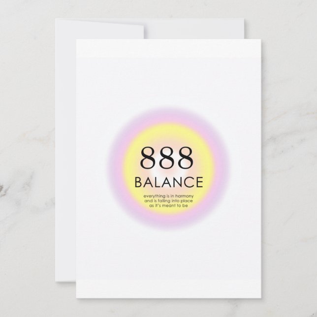 Angel Numbers Numerology Meaning 888 Balance   Invitation (Front)