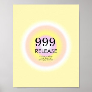 Angel Numbers Numerology Meaning 999 Let Go Poster