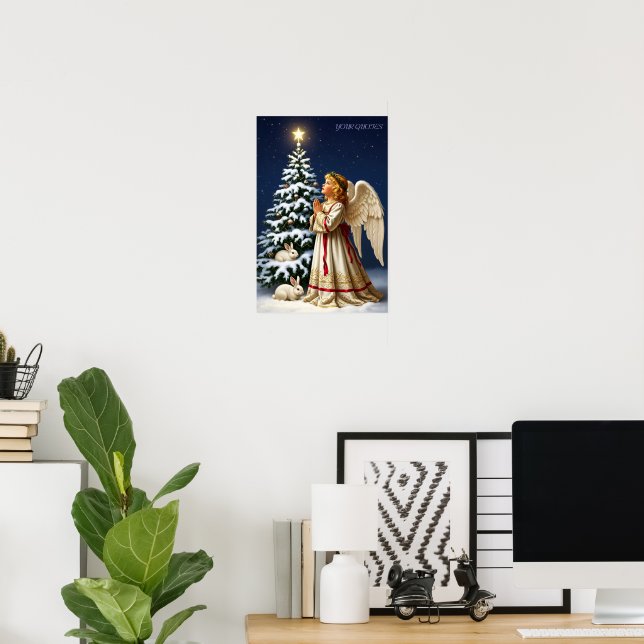 Angel of Christmas Night – Classical Holiday  Poster (Home Office)