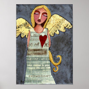 Angel of Courage-print Poster