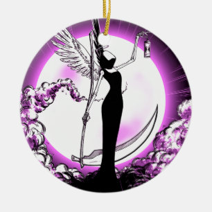 Angel of Death Ceramic Tree Decoration