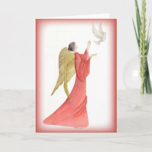 Angel of God Religious Christmas Card