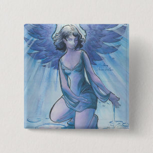 Angel of Grace 15 Cm Square Badge