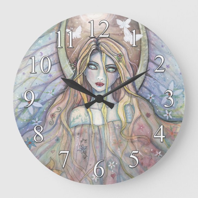 Angel of Hope Fantasy Art Clock (Front)