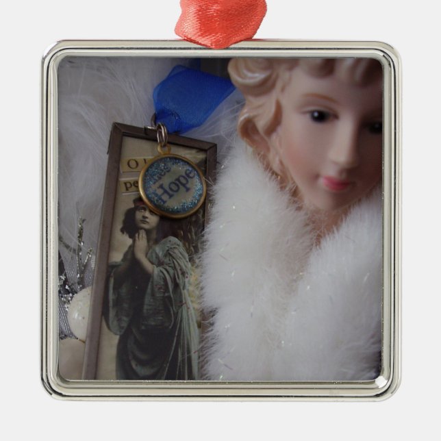 Angel of Hope Square Ornament (Front)