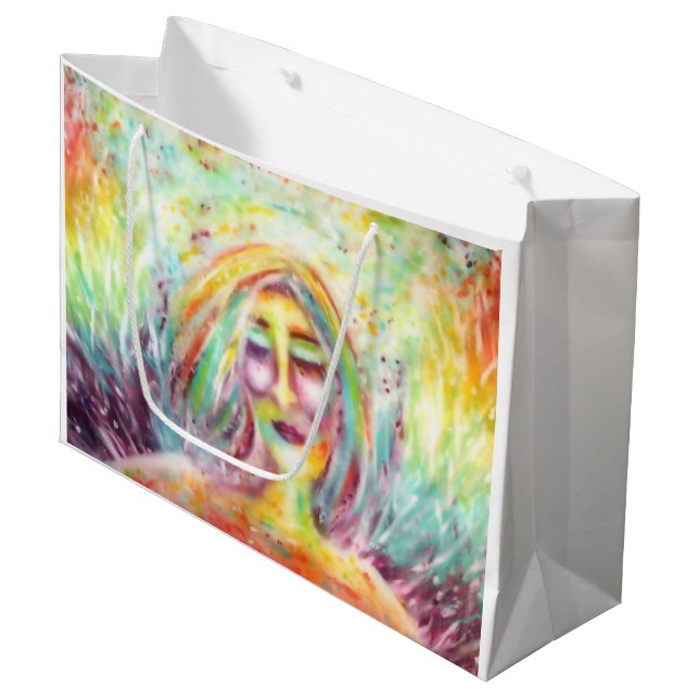 "Angel Of Imperfection" Art by Victoria Lynn Hall Large Gift Bag (Front Angled)