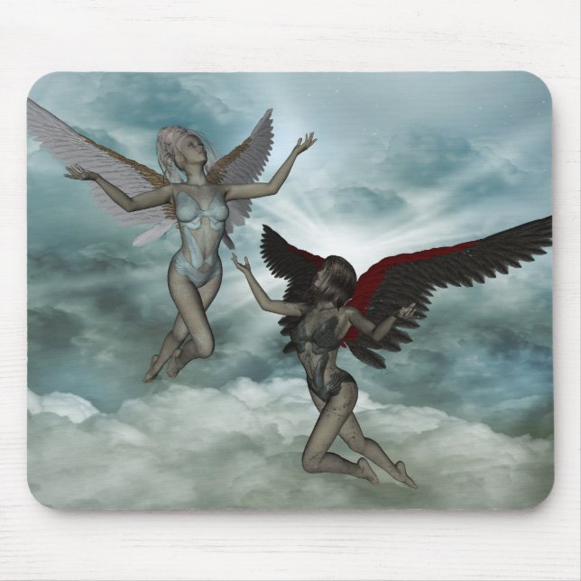 Angel of Light and Darkness Mouse Pad (Front)