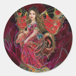 Angel of Love Classic Round Sticker