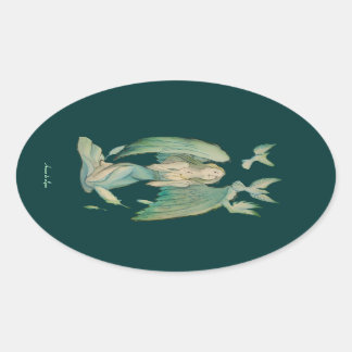 Angel of Peace 2 Oval Sticker