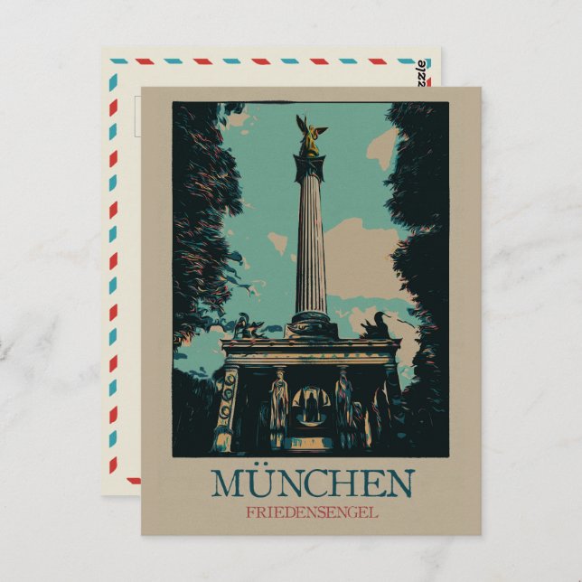 Angel of Peace monument, Munich, Germany Postcard (Front/Back)