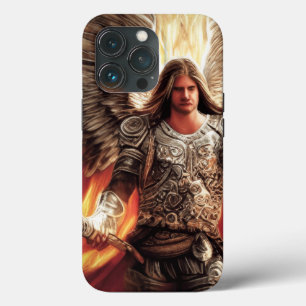 Angel Of Protection In Watercolor Orange iPhone 13 Pro Case