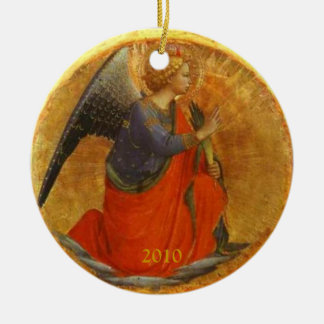 Angel of the Annunciation Custom Dated Ceramic Tree Decoration