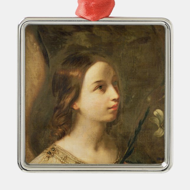 Angel of the Annunciation Metal Tree Decoration (Front)