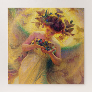 “Angel of the Birds” by Franz Dvorak Jigsaw Puzzle